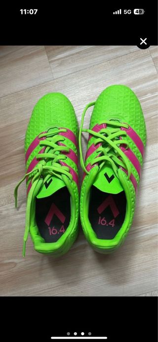 Zapatillas Fútbol Adidas Verde y Rosa