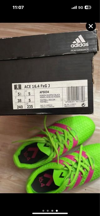 Zapatillas Fútbol Adidas Verde y Rosa