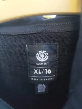 Sudadera Element Niño Talla 16 años Negra