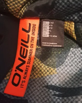 Traje de esquí O'Neill tala 12