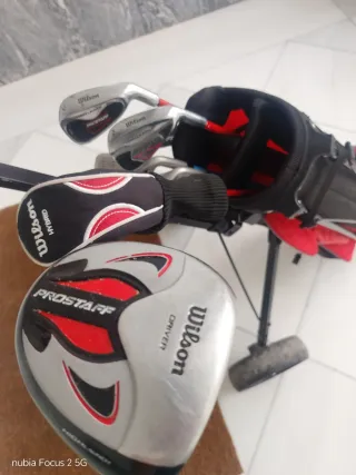 Juego Palos Golf Júnior Wilson + Carrito