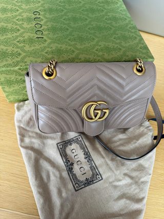 Borsa Gucci Marmont Marrone Topo