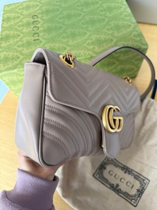 Borsa Gucci Marmont Marrone Topo