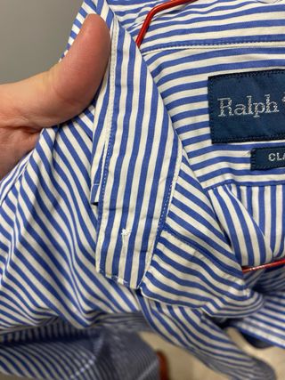 Camisa Polo Ralph Lauren Rayas Azul y Blanco