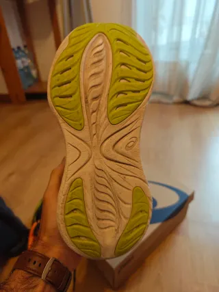 Zapatillas Asics running gel cumulus25 black neón