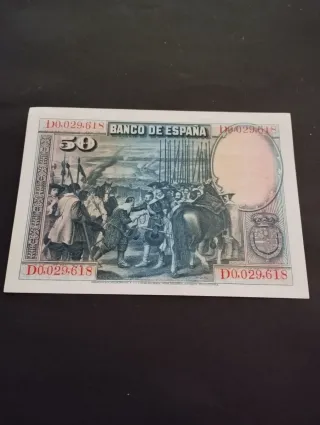 Billete espanol antiguo NÚMERO MUY BAJO