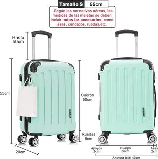 Maleta de cabina RAYKONG color verde menta