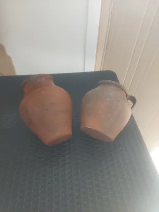 Jarras de barro antiguas (2 unidades)