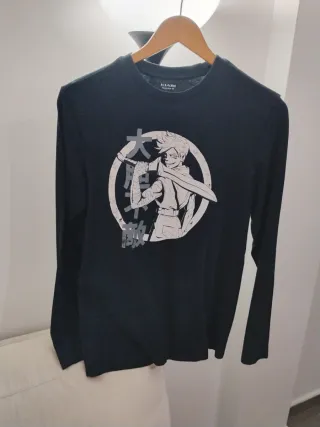 Camiseta manga larga Kiabi hombre negra