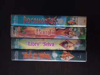 4 Películas Disney VHS Clásicos (Español)