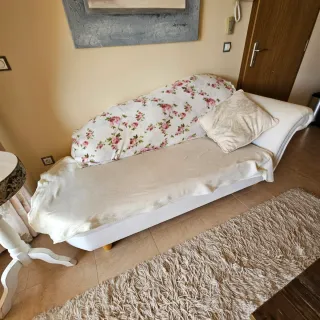 Sofá/Diván Blanco de Tela