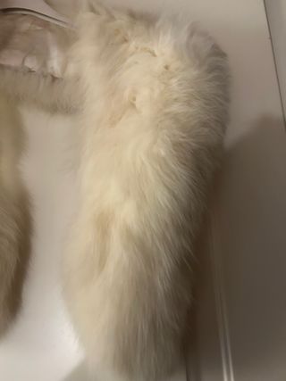 Bellissimo collo pelliccia beige/bianco