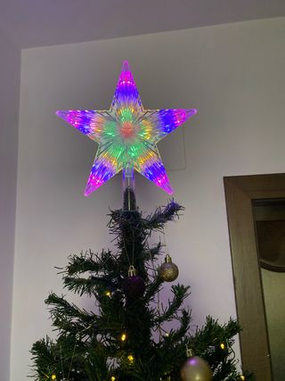 Estrella para árbol de Navidad multicolor