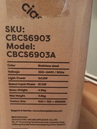 Campana Extractora Ciarra.