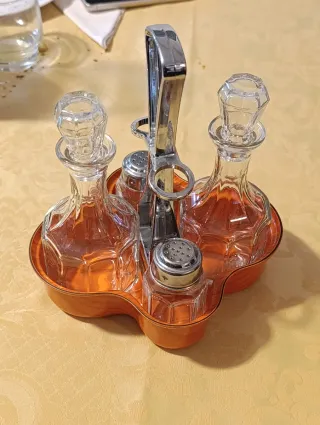 Porta condimenti vintage arancione