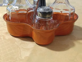 Porta condimenti vintage arancione