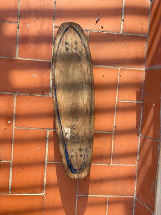 Skate Vintage Tabla Madera Ruedas Negras