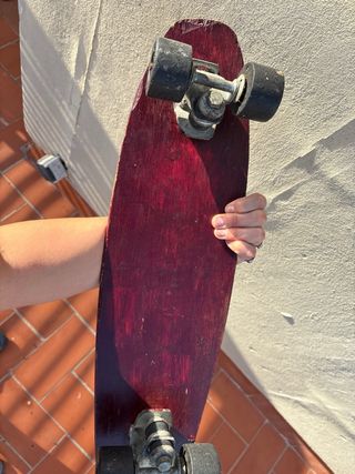 Skate Vintage Tabla Madera Ruedas Negras