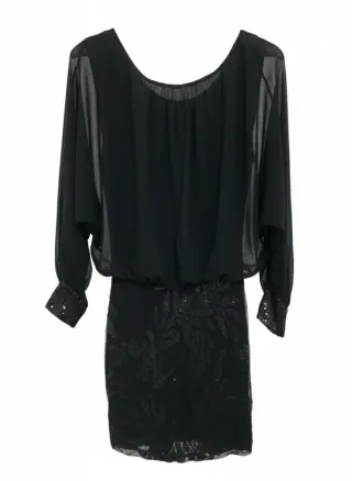 Vestido negro lentejuelas