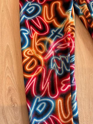 Leggings grossi con stampa lettere fluo Shein