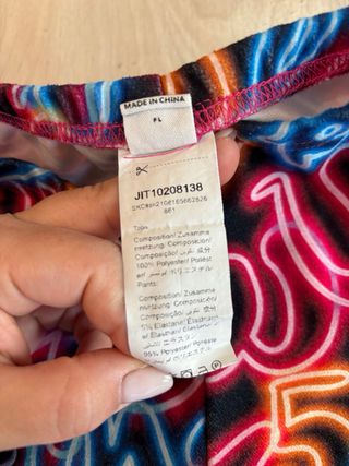 Leggings grossi con stampa lettere fluo Shein