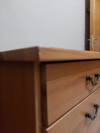 Escritorio madera rústica Ikea gran capacidad