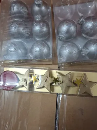 Candele di Natale Argentate e Rosse