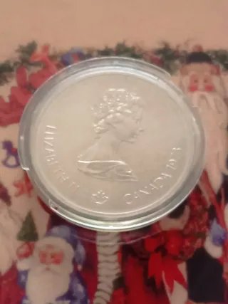Moneda 10 dolares Canadá del año 1973. plata