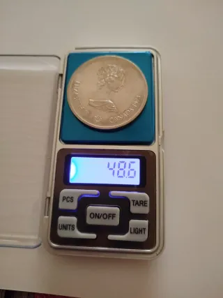 Moneda 10 dolares Canadá del año 1973. plata