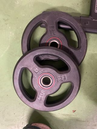 Rack Domyos 100 con barra y pesas