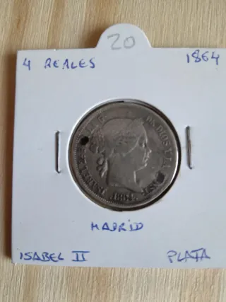 Moneda Isabel II plata