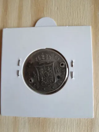 Moneda Isabel II plata