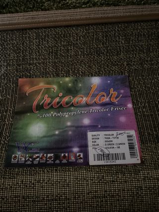 Alfombra Rayas Verde y Beige