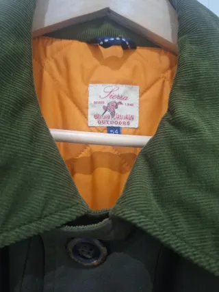 Chaquetón tres cuartos verde hombre