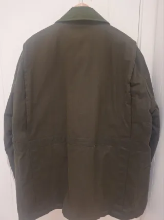 Chaquetón tres cuartos verde hombre
