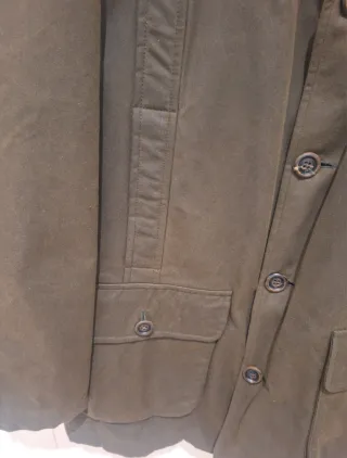 Chaquetón tres cuartos verde hombre