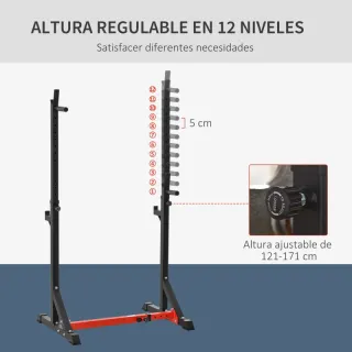 Soporte Ajustable para Barras de Pesas  121-171cm