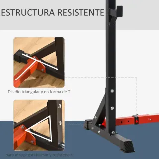 Soporte Ajustable para Barras de Pesas  121-171cm