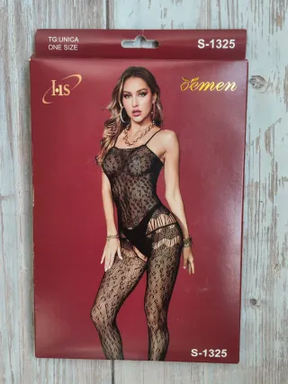 Body sexy Lenceria Negro Encaje Talla Única Nuevo
