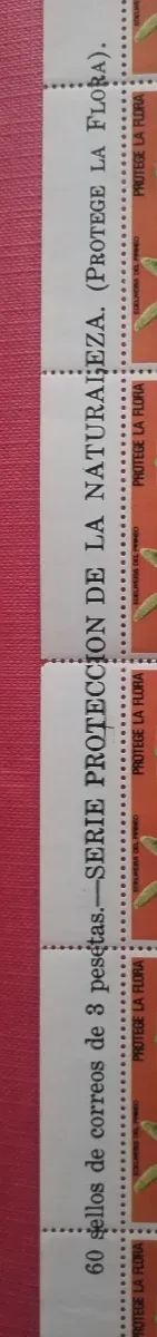 60 Sellos de 3 pesetas Protección de la Naturaleza