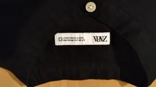 Camisa negra cuello mao