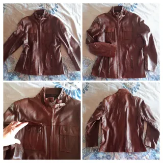 Chaqueta 100% piel marrón Southern Cotton talla 44