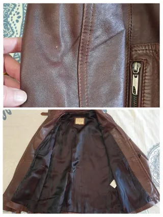 Chaqueta 100% piel marrón Southern Cotton talla 44