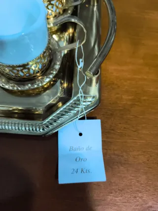 Juego de café bañado en oro