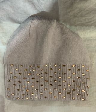 Cappello donna con brillantini rosa e oro
