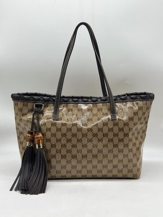 Borsa Gucci Bamboo Tote Beige/Marrone