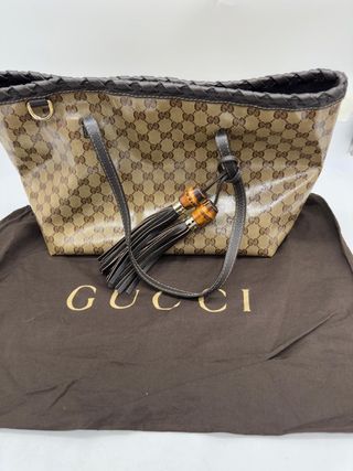 Borsa Gucci Bamboo Tote Beige/Marrone