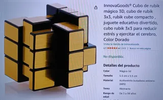 Cubo Mágico 3D Dorado