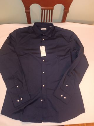 Camisa Jack & Jones Slim Fit Azul Talla XL