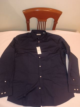 Camisa Jack & Jones Slim Fit Azul Talla XL